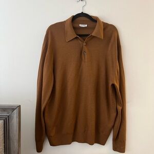 PAL ZILERI Pure New Wool Polo Sweater Top
